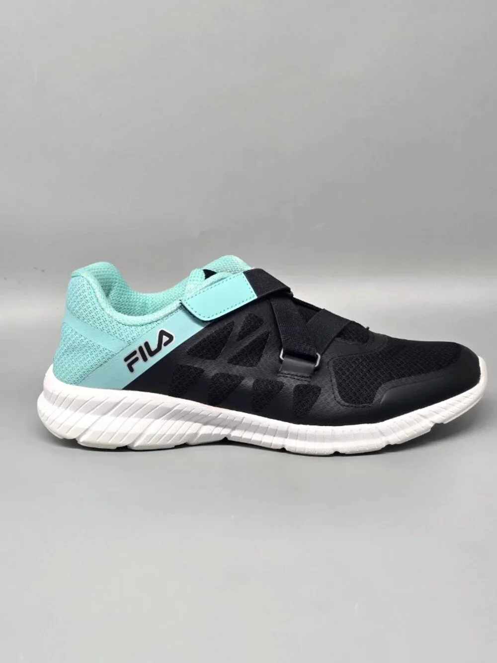 Fila Memory Finity Foam Black Light Blue Running Sneakers Women's Size 11